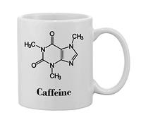 Caféine de formule chimique, tasse de geek de science de nouveauté