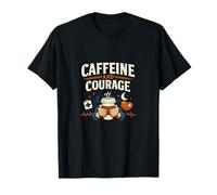 Caféine et Courage Infirmière Night Shift Graphic T-Shirt