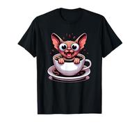 Caféine Expresso Motif chat Sphinx T-Shirt
