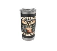 Caféine Is My Catalyst Funny Science Coffee Gobelet isotherme en acier inoxydable double paroi