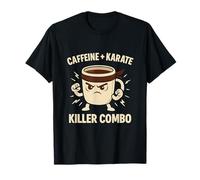 Caféine Karaté Killer Combo Café Ninja Vêtements T-Shirt