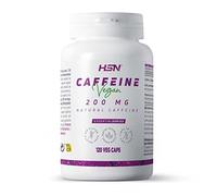 Caféine Naturelle de HSN | 200 mg | Approvisionnement de 4 Mois | Extraction de Grains de Café Vert | Énergie Maximale + Stimulant | Non-OGM, Végétalien, Sans Gluten | 120 Capsules Végétales