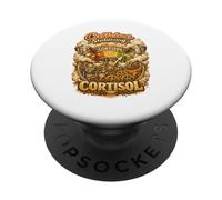 Caféine Stabilisant Cortisol Drôle Café Lover Café Worker PopSockets PopGrip Adhésif