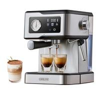 Cafelffe Cafetière expresso MK-901 avec mousseur à lait - 950 W / 1,5 L, pompe 20 bars, écran tactile intelligent, corps en acier inoxydable, vapeur puissante pour latte/cappuccino
