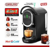 CAFELFFE Machine à café à capsules Machine à café Cappuccino Dolce Gusto Nespresso poudre ESE dosettes expresso Multiple Cafetera cadeau 19