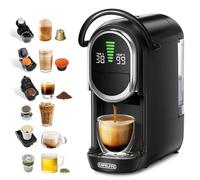 Cafelffe Machine à Café Multi-Capsules MK-609S 6 en 1, 7 tailles de tasse, machine expresso 19 bars, compatible avec les capsules NES Original/DG/ESE/K-Cup, le thé et le café moulu, 1450 W