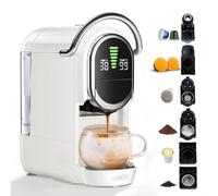 CAFELFFE MK-609S Machine à café multi-capsules 6 en 1, 20 bar, chaud/froid | 6 en 1 : Nes, DG, 44 mm ESE, moulu, K-Cup, Thé. 20 bar, 15 températures, 7 niveaux d'eau, préchauffage, nettoyage automatique