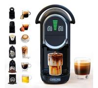 CAFELFFE MK-609S Machine à dosettes 6 en 1, 20 bar avec soulagement automatique de la pression, contrôle de la température et de la quantité de café | 6 options d'adaptateur pour capsules, feuilles de