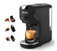 CAFELFFE MK-611 Cafetière à capsules 3 en 1, hauteur de tasse réglable, machine à expresso chaud/froid pour usage domestique/bureau, compatible avec les machines à café NES Original/DG/Ground