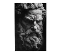 Cafemira Images de sculptures en pierre vintage, puzzle en bois pour adulte, 1000 pièces, plaisir à la fois corps et esprit, profitez du processus de résolution du puzzle, assemblage manuel de votre