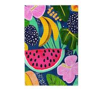 Cafemira Puzzle en bois pour adulte de 1000 pièces, fruits tropicaux aux couleurs vives, plaisir à la fois corps et esprit, profitez du processus de résolution du puzzle, assemblage manuel de votre