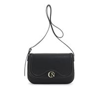 CAFèNOIR - Bandoulière avec rabat effet cuir grainé pour femme, couleur noire, taille unique, Noir , Taille unique