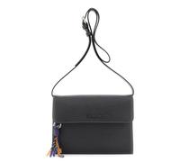CafèNoir - Bandoulière effet Saffiano avec breloques multicolores, pour femme, taille unique, Noir , Taille unique