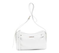 CAFèNOIR - Bandoulière En Cuir Souple Grainé Avec Rivets Métalliques, Pour Femme, Couleur Blanc, Taille Taille Unique