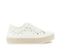 CAFèNOIR - Baskets À Lacets en Tissu Perforé, pour Femme, Couleur Blanc, Taille 38