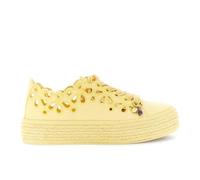 CAFèNOIR - Baskets À Lacets en Tissu Perforé, pour Femme, Couleur Jaune, Taille 37