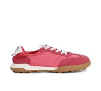 CAFèNOIR - Baskets lacets en tissu nylon et daim pour femme, fuchsia, 36 EU