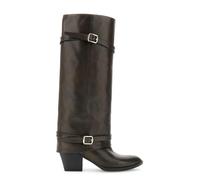CAFèNOIR - Bottes En Cuir À Revers Et Boucles, Femmes, T Moro, 36 EU