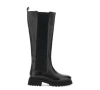 CafèNoir - Bottes en cuir avec élastique, pour femme, couleur noire, Noir , 38 EU