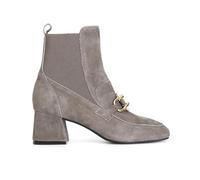 CAFèNOIR - Bottine En Daim Avec Élastique Et Accessoire, Pour Femme, Couleur Gris, Taille 37
