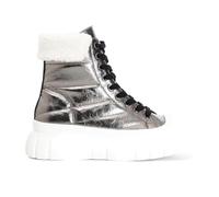 CAFèNOIR - Bottine Laminée À Lacets Avec Plateforme, Pour Femme, Couleur Gris, Taille 41