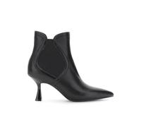 CAFèNOIR - Bottines En Cuir À La Cheville Avec Élastiques Asymétriques, Pour Femme, Couleur Noir, Taille 37