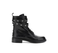 CAFèNOIR - Bottines En Cuir À Lacets Avec Brides Décorées, Pour Femme, Couleur Noir, Taille 38
