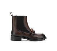 CafèNoir - Bottines en cuir avec élastique et accessoire bandé, pour femme, couleur T.moro, T Moro, 38 EU
