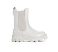 CAFèNOIR - Bottines en cuir avec élastique, pour femme, Off White, 41 EU