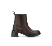 CAFèNOIR - Bottines En Cuir Avec Fermeture Éclair Intérieure, Pour Femme, Couleur Marron, Taille 36