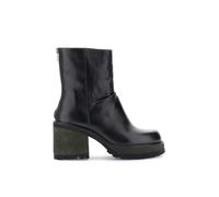 CafèNoir - Bottines en cuir avec fermeture éclair sur le dos, pour femme, couleur noire, Noir , 40 EU