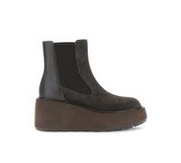 CAFèNOIR - Bottines en daim et cuir avec élastique, pour femme, T Moro, 38 EU