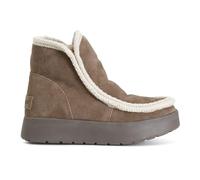 CAFèNOIR - Bottines femme avec bordure mocassins et fourrure synthétique, pour femme, Taupe, Numeric_39