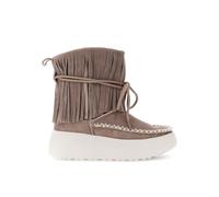 CAFèNOIR - Bottines Hautes En Daim À Franges, Pour Femme, Couleur Gris, Taille 39