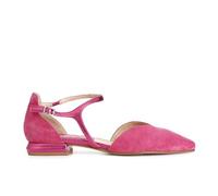 CAFèNOIR C1ED5001V004400 Ballerine en Cuir Daim avec Dentelle LAMINeE Asymetrique Fuxia 40