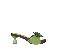 CAFèNOIR C1FD6002G001370 Pantoufle en Daim avec Fleur Verde 37