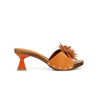 CAFèNOIR C1FD6002R003370 Pantoufle en Daim avec Fleur Arancio 37