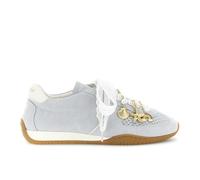 CAFèNOIR - Chaussures De Course À Lacets en Daim Perforé, pour Femme, Couleur Bleu, Taille 37