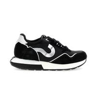 CAFèNOIR - Chaussures De Course en Velours avec Empiècements en Daim, pour Femme, Couleur Noir, Taille 36