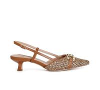 CAFèNOIR - Décolleté Bi-matière Avec Pince, Pour Femme, Couleur Marron, Taille 40