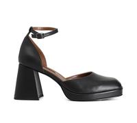 CAFèNOIR - Décolleté En Cuir Avec Bride À La Cheville, Pour Femme, Couleur Noir, Taille 39