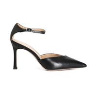 CAFèNOIR - Décollété en cuir avec cordon de cheville pour femme, couleur noire, Noir , 36 EU