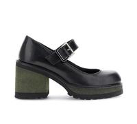 CafèNoir - Escarpins en cuir avec boucle pour femme, couleur noire, Noir , 36 EU