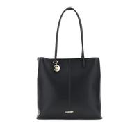 CafèNoir - Fourre-tout effet cuir avec poignées tubulaires coulissantes pour femme, couleur noire, taille unique, Noir , Taille unique