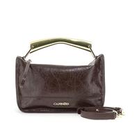 CafèNoir - Mini sac à effet cuir Naplak avec poignée en métal, pour femme, taille unique, Bordeaux, Taille unique