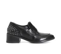 CAFèNOIR - Mocassin en cuir avec clous pour femme, Noir , 40 EU