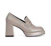 CAFèNOIR - Mocassin en Cuir pour Femme avec Plateforme, pour Femme, Couleur Gris, Taille 41