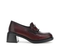 CAFèNOIR - Mocassins en Cuir avec Pince, pour Femme, Couleur Rouge, Taille 38
