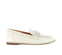 CAFèNOIR - Mocassins en Cuir Clouté, pour Femme, Couleur Blanc, Taille 37