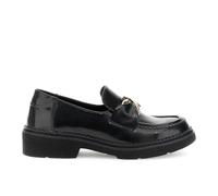 CafèNoir - Mocassins femme effet cuir brossé avec accessoire pour femme, Noir , 37 EU